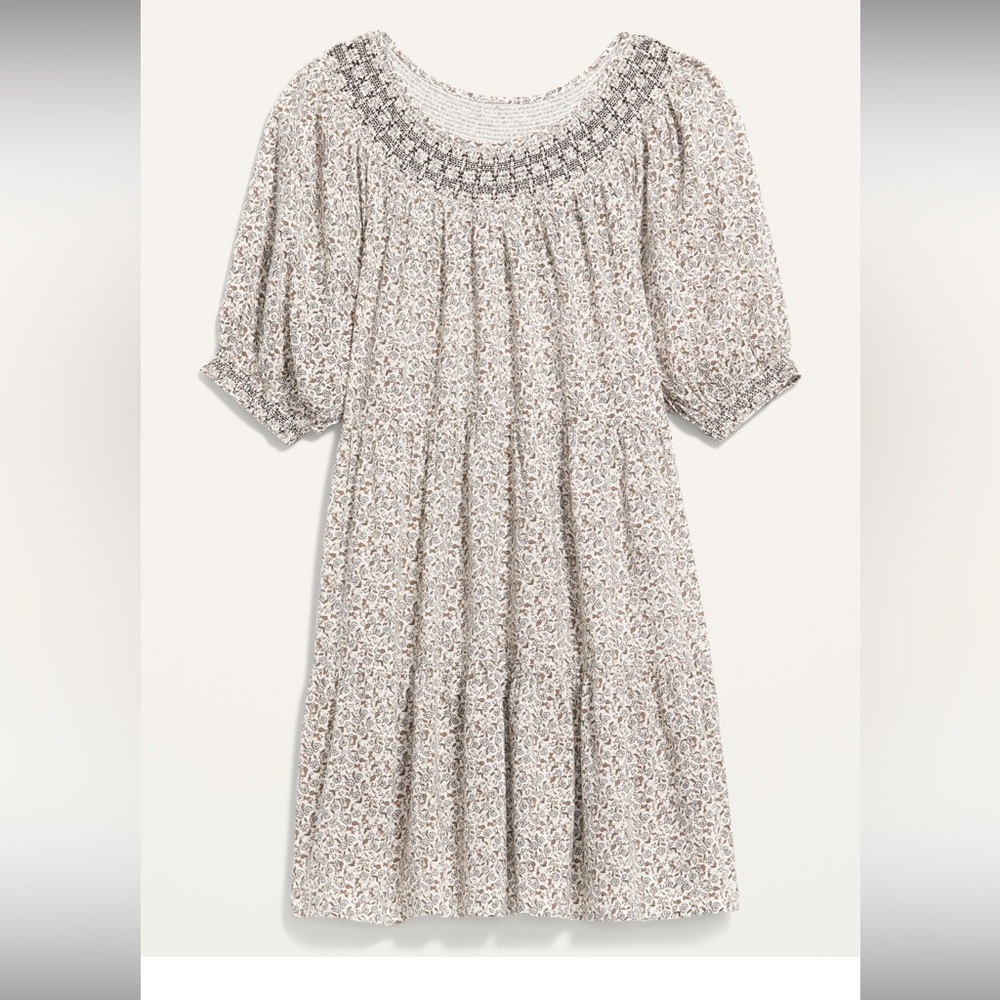 Old Navy Smocked Brown Floral dress